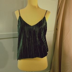 Green Velvet Top